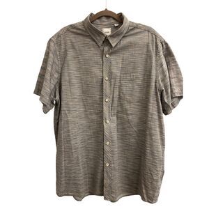 ROWM men's button down shirt blue space dye XL 100% cotton